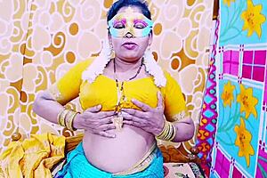 Desi Bhabhi Engaging In Solo Activities With Fingering And Dirty Talks