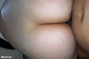 Teen Girlfriend Rides in Cowgirl Position with Natural Ass