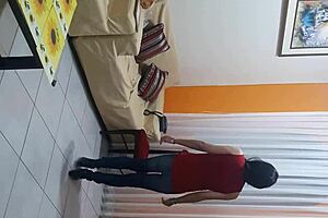 sexy transsexual in lingerie licking outdoors feels so sweet