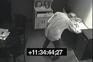 Watch me piss in your lunch, rival? In the office with my small tits