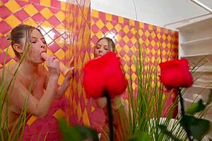 Anal dildo solo masturbation in bathroom