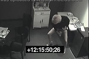 Watch me piss in your lunch, rival? In the office with my small tits