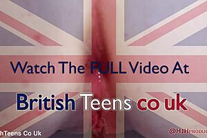 in the casting interview, the british 18 year old experiences her first anal creampie