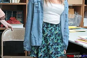 Suck my cock, teen, the guard says as she bends over for doggystyle