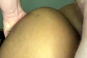 white cock makes ebony milf ass jiggle