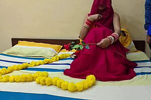 first night of newly married desi beautiful girl with addicted husband, involving dripping sex and ass licking.