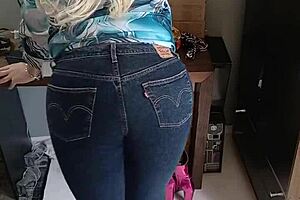 i wearing sexy bikini, tanned beautiful jeans shorts tan lines