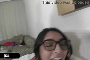 Coed Madison Wilde Barely Avoids Expulsion By Cuming On Two Cocks