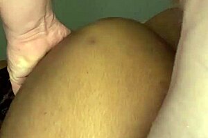 white cock makes ebony milf ass jiggle