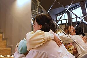 Gangbang BBC DP DPP 4on2 with Sexy Violet & Virgin Butterfly vs Four Black Cocks EKS310