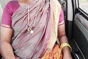 Indian Maid With Big Tits Talks Dirty During Car Sex