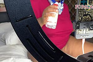 Horny indian milf feels intense pleasure fucking gateman on bed after husband calls