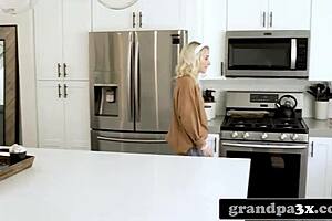 Sexy Blonde Teen Trained As Topless Waitress By Stepgrandpa