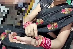 Indian Bride in Black Saree at Wedding Ranch