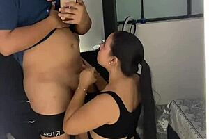 jefão pulls out his dick, leaving tifany rocha naked and excited - watch on sheer red