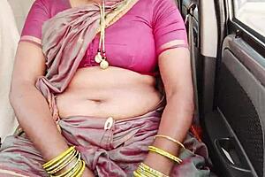 Indian Maid With Big Tits Talks Dirty During Car Sex
