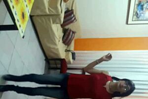 sexy transsexual in lingerie licking outdoors feels so sweet