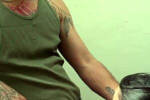 Is there a happier man than this cuckold getting humiliated?