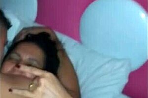 Karina In Menage With Two Young Guys.