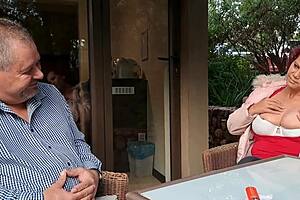 Amateur hotwife takes cum from other men backstage