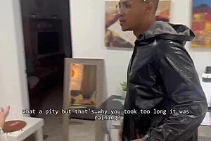 curvy colombian gets cum bath from repairman in homemade video