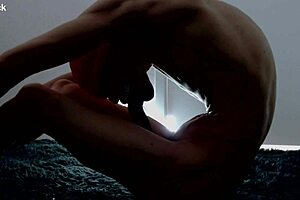 Twink Bodybuilder Sucks His Own Cock In Shadow