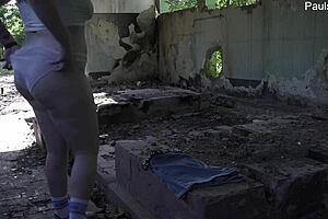 she starts with curvy dancing in the outdoor heat, then pegs the guy with russian bbw domination and dirty talk handjob.