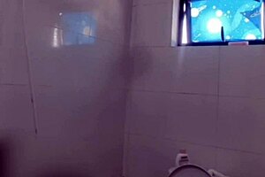 Pinay Girl's Shower Show In Bathroom Before Work