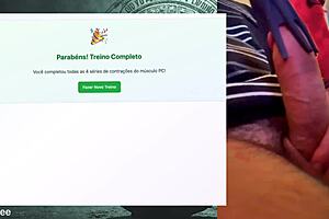 Wow, this muscular guy's 19 cm cock lasts hours during workout handjob session