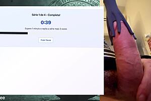 Wow, this muscular guy's 19 cm cock lasts hours during workout handjob session