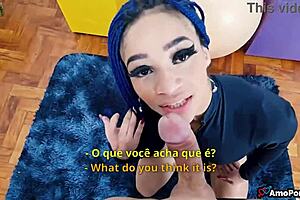 Innocent 18-year-old student gives first blowjob, feeling so excited