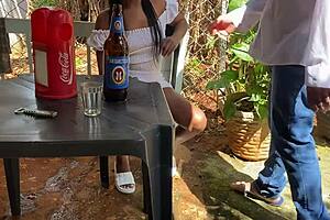 I saw this old 60-year-old guy fucking a girl in the bar.