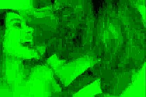 Does the skinny stepsister lick her blonde sister's pussy?