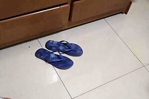 Fucking the cleaning lady bent over in lingerie, her big natural tits bouncing 😍