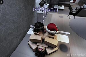 Two horny sluts from ingame crave fucking, their huge tits and asses bouncing on big cocks in a threesome.