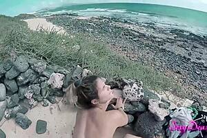 ride the waves of passion at sexydeas beach pov doggystyle delight