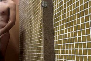 Spying in the shower lockerroom with big cocks!