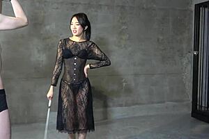 japanese mistress sara performs cfnm handjob with cumshot