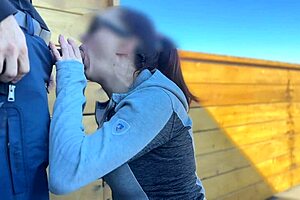 Little 18+ Redhead Slut Gives Fast Handjob And Blowjob To Friend While Boyfriend Waits Public Outdoor Rough Quickie