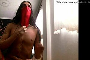 Scarlet Whore Deepthroating Monster Dildo