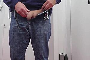 I lower my pants and masturbate in the hospital hallway.