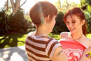 Hey, these two gorgeous redheads ditch the relaxation for some horny pussy rubbing, tight fingering, and intense licking with small tits bouncing! 😘