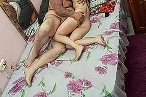 Young girl in lingerie gets armpit eaten by old bodybuilder