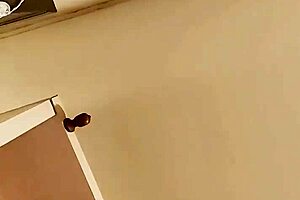 Brazilian Slut Fingers Pussy, Deepthroats Monster Cock in Fishnets