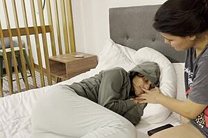 Babysitter Surprises With Fingers In Tight Spot