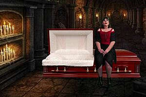 Granny vampyra devours cum in vampire costume