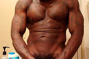 Brunette Performs Detailed Big Black Hairy Cock Worship on Hallelujah Johnson