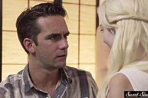 Doggystyled stepsister gets sprayed with cum in fantasy