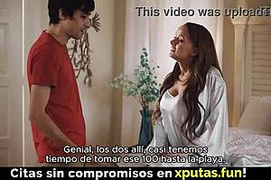 young guy admires hot latina stepmom and desires her