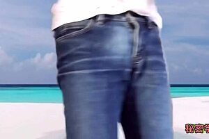 Hey, check out this amateur babe masturbating in a sexy bikini with handjob leading to wild ejaculation, you pervert! 😏👙